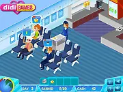 Play Julia the Stewardess online free game, time management, flight attendant game, serve customers, airline service simulation