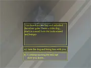 The Secrets Of The Well game screenshot showing an atmospheric scene with a mysterious well and multiple choice options for an adventure game