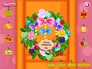 Play Thanksgiving Wreath Maker free online, creative decoration game for designing holiday wreaths on PlayArcadeHub