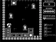 Stakes! free online game screenshot, retro pixel art, character destroying blocks and getting high combos