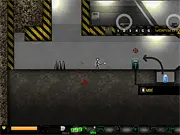 Zone of Destruction Zod free online digging puzzle game screenshot showing a shovel, the player character, and complex underground tunnels.