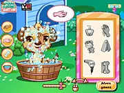 Dora Cute Puppy Caring free online game pet care dress-up bathing