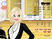 Model showing off high-fashion makeup created in the Couture Makeup Edition free online studio game.