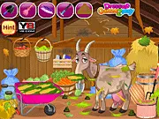 Play free Goat Shed Cleaning online game, organizing a messy farm shed for the goat