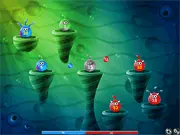 Jelly Go free online strategy game screenshot of blue and red jellies on PlayArcadeHub
