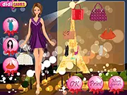 A girl styled in chic French fashion on the streets of Paris in the free dress-up game Paris Fashion