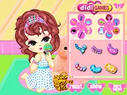 Curly Hair Doll Makeup free online girl game, applying makeup and styling hair, candy-colored accessories makeover, cute doll-inspired look.