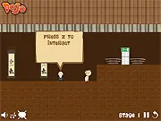 Doors: Daves Free Lesson gameplay, showing a character next to a green exit door in a rotatable puzzle environment