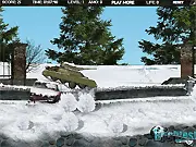 Winter Rage Blast free online tank action game shoot turrets mines