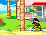Play Dragon Ball Z Timber free online game with Goku and Piccolo training as a lumberjack on Kame Sennin Island
