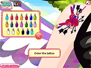 Rainbow Fairy Tattoo Artist game screenshot, cute fairy choosing and getting a colorful tattoo online