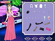 Cocktail Party Dress Up free fashion game, styling a woman in an elegant evening dress, online game