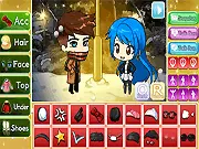 Thumbnail for Winter Date Pretty Girl free online dress-up game, showing a female character dressed in a fashionable, cozy winter coat and accessories