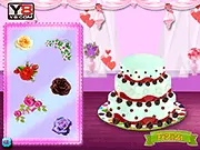 Rose Wedding Cake Maker free online game decorating an elegant multi-tier cake with roses