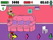 Sneakin' Santa free online rhythm action game screenshot with Uncle Grandpa breakdancing on PlayArcadeHub