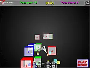 Gameplay screenshot of Paper Plane Flying Test, showing a paper plane navigating to collect a glowing ring while avoiding a negative point symbol.