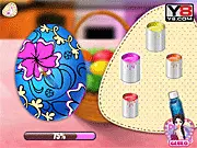 Elsa and Anna Eggs Painting free Easter decoration game screenshot on PlayArcadeHub