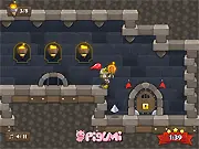 Castellan game screenshot, play free online medieval adventure game, light torches in the castle