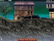Zombie Smash Racing free game, truck racing over steep jumps, running over zombies online, vehicle upgrade game