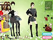Drunk Spring Dress Up free online girl game, spring fashion clothes and accessories, styling a beautiful outfit with bright colors, dress-up game screenshot.