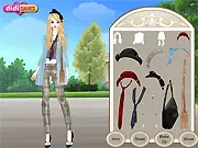 Private School Girl Dress Up game, play free college girls fashion game, online dress up game