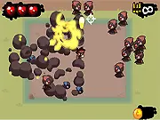 Gameplay screen for Video Game: The Game, a free online 2D shooter with simple retro graphics available on PlayArcadeHub.