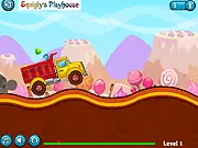 Free online game Candy Land Transport truck driving over hills