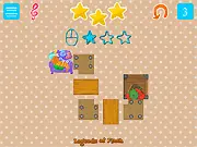 Worm Walk free online game, a little worm collecting apples on a platform