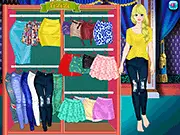 Cute Modern Fashion dress up game screenshot, girl wearing stylish outfit, play free online fashion game