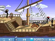 Play Causality Pirate Ship online game free. Pirate puzzle game with chain reactions and sequence planning.