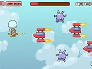 Skirmish In The Clouds game screenshot, free online vertical arcade fly and shoot game