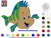 Color Flounder from The Little Mermaid free online coloring game