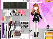 Preppy Dress Up free online fashion game featuring cute preppy uniform outfits and clothes