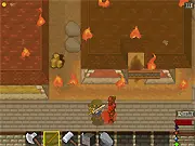 Rogue Legend online game screenshot, character farming crops, a crafted sword, and a custom-built house in the wilderness