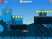 Play Rocket Man free online jetpack game with coins and obstacles