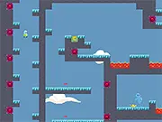 Lucas using a time machine to travel through history to meet his ancestors in the free online platform-adventure game Lucas's Quest Backwards
