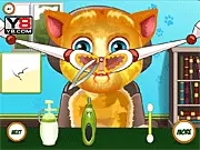 Talking Ginger looking relieved after receiving nose treatment from the player in the Talking Ginger Nose Doctor free online game