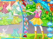 Rainy Day Fashion free online dress up and styling game with umbrellas and rainboots
