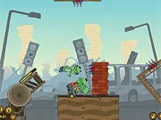 Free online game thumbnail for Impale 3, showing a cannon aiming at a zombie near a set of sharp spikes