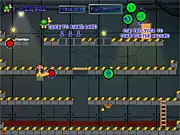 The hero turtle walking on a player-drawn piece of land, avoiding obstacles in the Turtle Walks 2 free online puzzle game