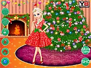 Elsa Decorate Christmas Tree free online game. Christmas decoration and holiday game on PlayArcadeHub.