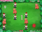 Fairy Maze free online memory puzzle game screenshot, dark garden path with a fairy and dangerous gnomes