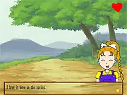 Harvest Moon Dating Game free online simulation screenshot, Ann character portrait and dialogue options