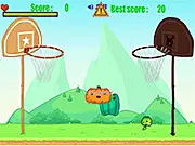 Play FruitBall online free game, scoring bad fruit and collecting good fruit as a melon character in a fun arcade sports title