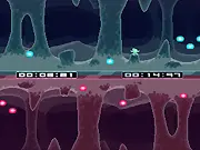 Ice Man game screenshot, free online arcade game about traveling and avoiding obstacles in a frozen cave