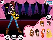 How to be a Rock Star game screenshot, free online makeover and dress up game for girls