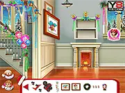 Riley Anderson Christmas Decoration game screenshot, girl choosing Christmas tree ornaments with a $1000 budget