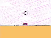The Tartman game screenshot, a character attempting to jump over sharp spikes in a high-score online arcade game