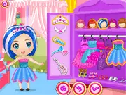 Play Chibis Popstars Dress Up free online game, styling Frozen sisters and Rapunzel for a rock concert, chibi princess fashion
