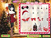 The New Christmas Date dress up game, girl choosing a beautiful outfit for Christmas Eve date, free online holiday game